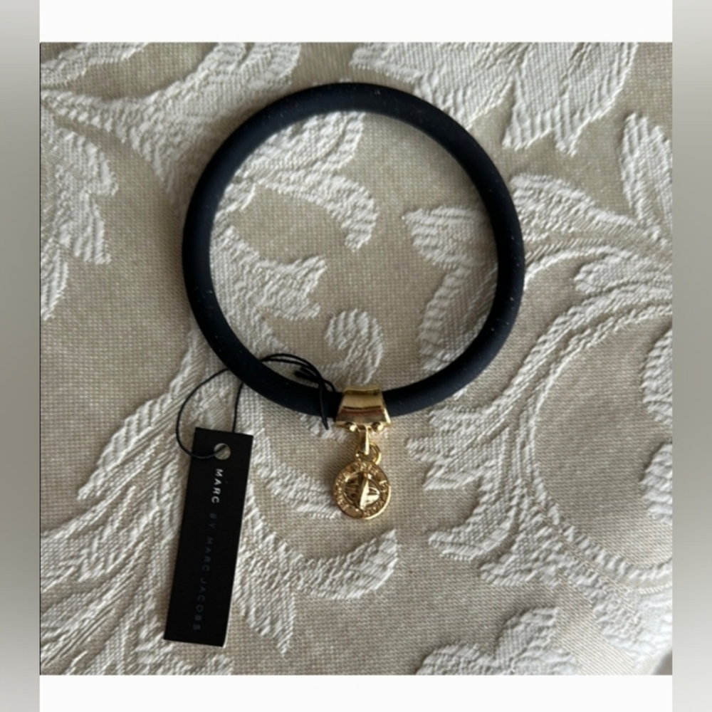 Marc By Marc Jacobs Black and Gold Bracelet